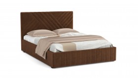 Кровать Гамма ш. 1400 (с основанием для хранения) (велюр тенерифе шоколад) в Полтавке - poltavka.katalogmebeli.com | фото