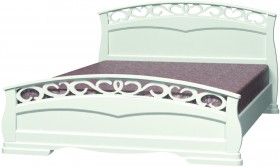 Кровать Грация-1 из массива сосны 900*2000 Белый античный в Полтавке - poltavka.katalogmebeli.com | фото 5