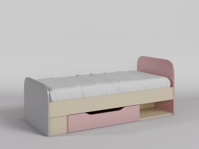 Кровать Грэйси 1650х750 (Розовый/Серый/корпус Клен) в Полтавке - poltavka.katalogmebeli.com | фото