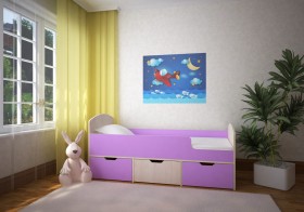 Кровать Малыш-мини Дуб молочный/Ирис в Полтавке - poltavka.katalogmebeli.com | фото