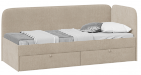 Кровать «Молли» с мягкой обивкой (900) тип 1 (Микровелюр Scandi Cream 03) в Полтавке - poltavka.katalogmebeli.com | фото
