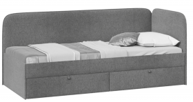 Кровать «Молли» с мягкой обивкой (900) тип 1 (Микровелюр Scandi Graphite 22) в Полтавке - poltavka.katalogmebeli.com | фото