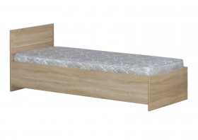 Кровать одинарная 800-2 без матраса (прямые спинки) Дуб Сонома в Полтавке - poltavka.katalogmebeli.com | фото