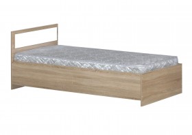 Кровать одинарная 900-2 без матраса (прямые спинки) Дуб Сонома в Полтавке - poltavka.katalogmebeli.com | фото