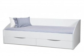 Кровать одинарная "Фея - 3" (симметричная) New/(белый / белый / ДВПО: белый) в Полтавке - poltavka.katalogmebeli.com | фото