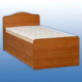 Кровать одинарная 800-2 без матраса (прямые спинки) Дуб Сонома в Полтавке - poltavka.katalogmebeli.com | фото 2