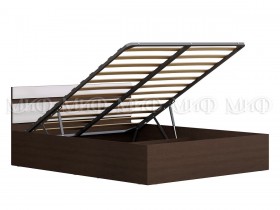 Кровать с подъемным механизмом Нэнси 1,4м (Венге/белый глянец) в Полтавке - poltavka.katalogmebeli.com | фото