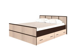 Кровать Сакура с настилом и ящиками 1,4 (Венге/Лоредо) в Полтавке - poltavka.katalogmebeli.com | фото