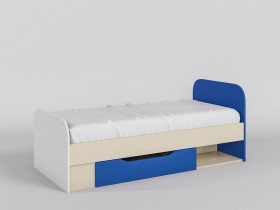 Кровать Скай 1650х750 (Синий/Белый/корпус Клен) в Полтавке - poltavka.katalogmebeli.com | фото