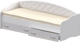 Кровать Софа-7 с мягкой спинкой (800х1900) Белый в Полтавке - poltavka.katalogmebeli.com | фото
