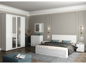 Модульная спальня Барселона (Белый/Белый глянец) в Полтавке - poltavka.katalogmebeli.com | фото 1