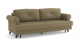 Оливер / диван - кровать 3-х местн. (еврокнижка) (велюр велутто коричневый 23 в Полтавке - poltavka.katalogmebeli.com | фото