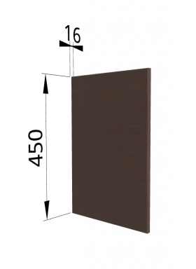 Панель торцевая (для шкафа горизонтального высокого) ВПГ Квадро (Шоколад кожа) в Полтавке - poltavka.katalogmebeli.com | фото