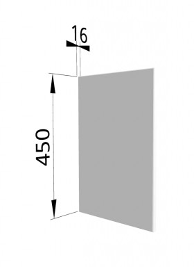 Панель торцевая (для шкафа горизонтального высокого) ВПГ Ройс (Белый софт) в Полтавке - poltavka.katalogmebeli.com | фото