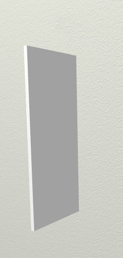 Панель торцевая П Капля (для шкафа верхнего) Белый в Полтавке - poltavka.katalogmebeli.com | фото