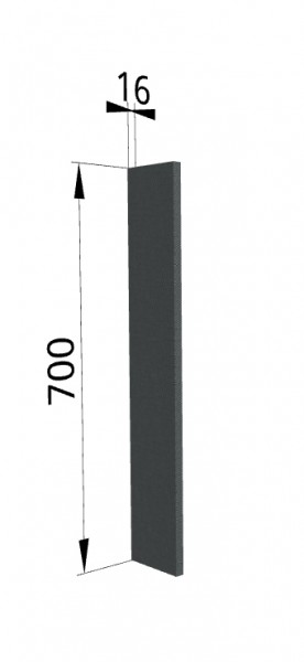 Панель торцевая ПТ 400 Квадро (для шкафа торцевого верхнего) Железо в Полтавке - poltavka.katalogmebeli.com | фото