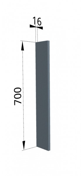 Панель торцевая ПТ 400 Квадро (для шкафа торцевого верхнего) Лунный свет в Полтавке - poltavka.katalogmebeli.com | фото