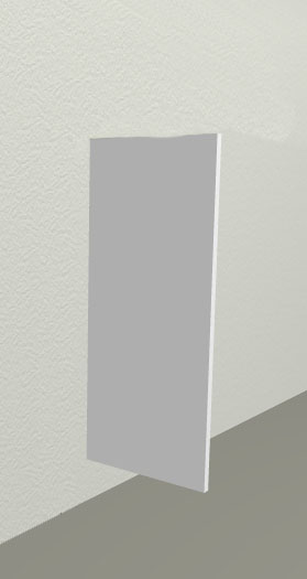 Панель торцевая СТ 400 Капля (для шкафа торцевого нижнего) Белый в Полтавке - poltavka.katalogmebeli.com | фото