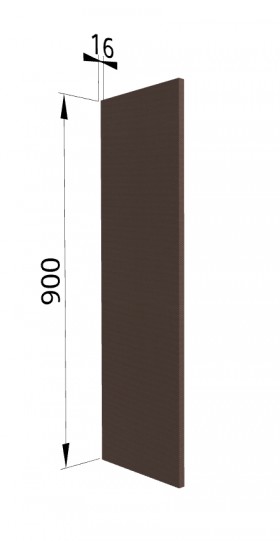 Панель торцевая ВП Квадро (для шкафа верхнего высокого) Шоколад кожа в Полтавке - poltavka.katalogmebeli.com | фото