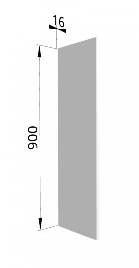 Панель торцевая ВП Ройс (для шкафа верхнего высокого) Белый софт в Полтавке - poltavka.katalogmebeli.com | фото