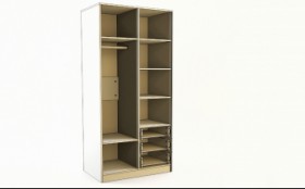 Шкаф 2-х створчатый с ящиками Грэйси (Розовый/Серый/корпус Клен) в Полтавке - poltavka.katalogmebeli.com | фото 3