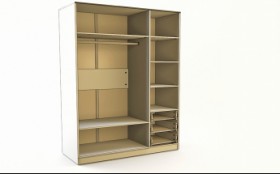 Шкаф 3-х створчатый с ящиками Классика (Белый/корпус Выбеленное дерево) в Полтавке - poltavka.katalogmebeli.com | фото 2