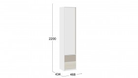 Шкаф для белья комбинированный «Сканди» Дуб Гарден/Белый/Глиняный серый в Полтавке - poltavka.katalogmebeli.com | фото 3