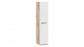 Шкаф для белья с 1-ой дверью «Фьюжн» Дуб Делано/Белый глянец в Полтавке - poltavka.katalogmebeli.com | фото