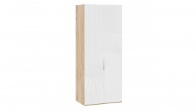 Шкаф для одежды с 2 глухими дверями «Эмбер» Яблоня Беллуно/Белый глянец в Полтавке - poltavka.katalogmebeli.com | фото
