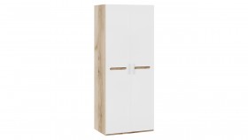 Шкаф для одежды с 2-мя дверями «Фьюжн» Дуб Делано/Белый глянец в Полтавке - poltavka.katalogmebeli.com | фото