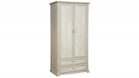 Шкаф для одежды "Сохо" (бетон пайн белый/2 ящика/зеркало) в Полтавке - poltavka.katalogmebeli.com | фото 2