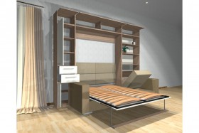 Шкаф-кровать с диваном Каролина в Полтавке - poltavka.katalogmebeli.com | фото 3