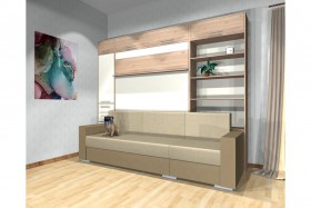 Шкаф-кровать с диваном Каролина в Полтавке - poltavka.katalogmebeli.com | фото 4
