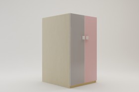 Шкаф под кровать второго яруса Грэйси (Розовый/Серый/корпус Клен) в Полтавке - poltavka.katalogmebeli.com | фото 2