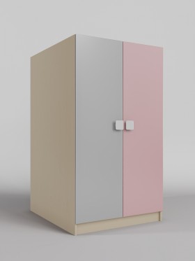 Шкаф под кровать второго яруса Грэйси (Розовый/Серый/корпус Клен) в Полтавке - poltavka.katalogmebeli.com | фото