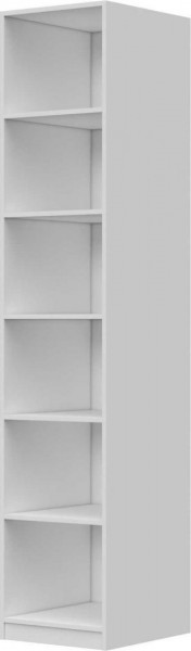 Шкаф ШР-1 зеркало, левый, Вива (Белый/Белый глянец/Платина) в Полтавке - poltavka.katalogmebeli.com | фото 2