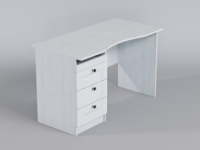 Стол (столешница с выемкой) Классика (Белый/корпус Выбеленное дерево) в Полтавке - poltavka.katalogmebeli.com | фото 1