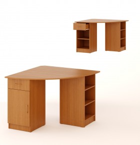 Угловой компьютерный стол 2 (Бук темный) в Полтавке - poltavka.katalogmebeli.com | фото