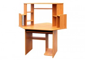 Угловой компьютерный стол (Вишня Оксфорд) в Полтавке - poltavka.katalogmebeli.com | фото