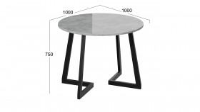 Стол обеденный «Гарда» Тип 1 (Белый/Стекло матовое черный графит) в Полтавке - poltavka.katalogmebeli.com | фото 7