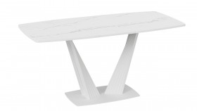 Стол раздвижной «Фабио» Тип 1 (Белый мрамор матовый) в Полтавке - poltavka.katalogmebeli.com | фото 4