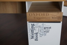 Стол с ящиками «Оксфорд» (Ривьера/Белый с рисунком) в Полтавке - poltavka.katalogmebeli.com | фото 9