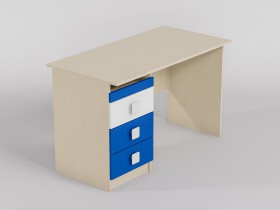 Стол (прямая столешница) Скай люкс (Синий/Белый/корпус Клен) в Полтавке - poltavka.katalogmebeli.com | фото