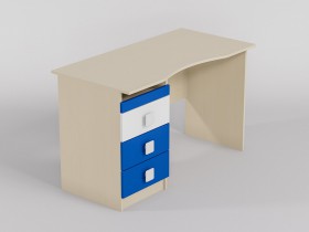 Стол (столешница с выемкой) Скай люкс (Синий/Белый/корпус Клен) в Полтавке - poltavka.katalogmebeli.com | фото
