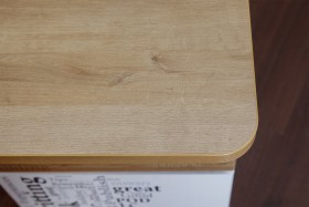 Стол угловой с ящиками «Оксфорд» (Ривьера/Белый с рисунком) в Полтавке - poltavka.katalogmebeli.com | фото 3