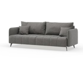 Валериан диван трёхместный прямой Стальной, ткань RICO FLEX 9292 в Полтавке - poltavka.katalogmebeli.com | фото