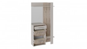 Шкаф для одежды «Нуар» тип 1 Фон серый/Дуб сонома в Полтавке - poltavka.katalogmebeli.com | фото 3