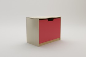 Ящик для игрушек Бэрри (Бежевый/Красный/корпус Клен) в Полтавке - poltavka.katalogmebeli.com | фото