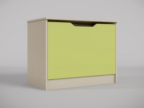 Ящик для игрушек Эппл (Зеленый/корпус Клен) в Полтавке - poltavka.katalogmebeli.com | фото