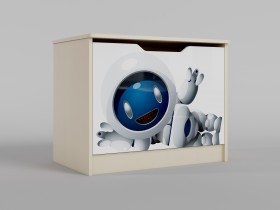 Ящик для игрушек Санни (Белый/корпус Клен) в Полтавке - poltavka.katalogmebeli.com | фото